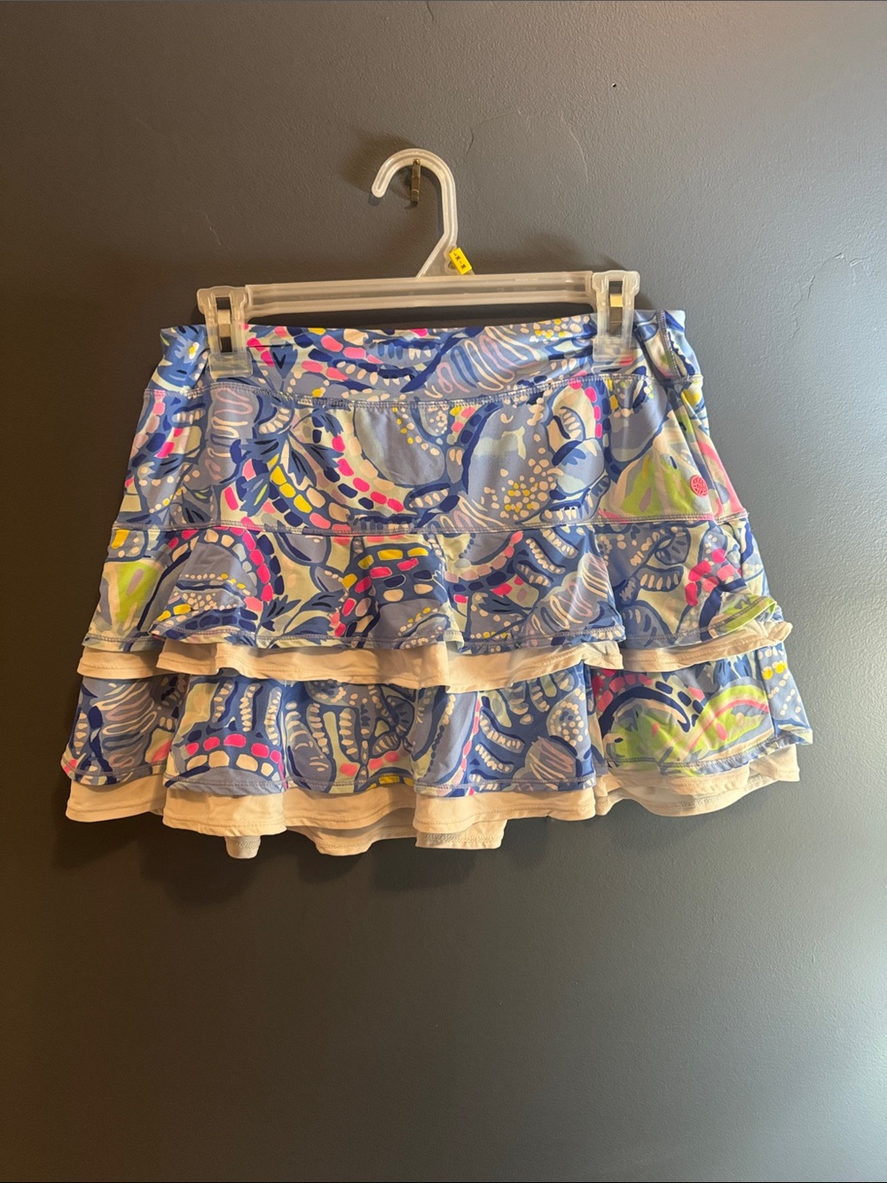 Blue Floral Ruffled Mini Skort - Picture 2 of 2